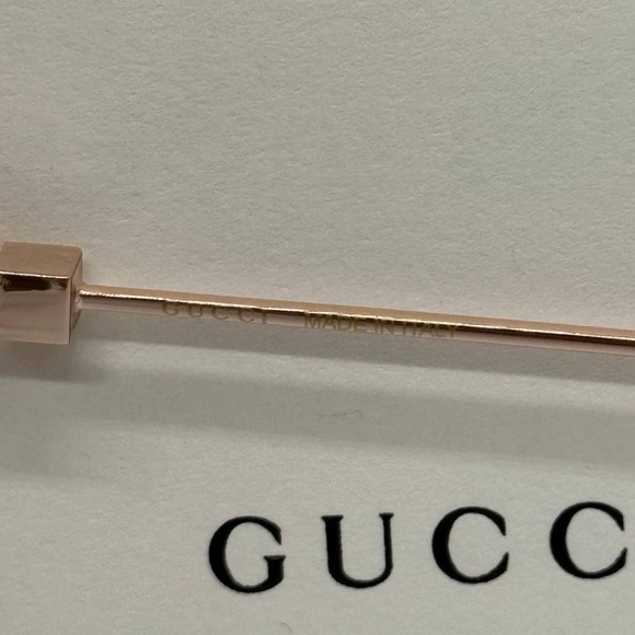 NEW GG1435SA 002 GUCCI GOLD BROWN GEOMETRIC WOMEN GUCCI SUNGLASSES - Picture 11 of 12